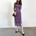 Elastic Print Folded Slim Fit Bodycon 2 PCS Dress Size US 2-10 Spring/Atumn Collections