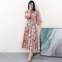 New Spring Romantic  Floral Print Midi Cotton Sleeves  Dress US 2- US 8