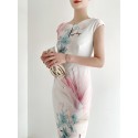 Elegant Floral Print V Neck Bodycon Midi Dress UK Collections  Size 0-4