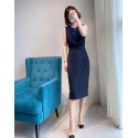 New 2020 Autumn Collection Stripped Jointed Sleeve Pencil Dress Elegant UK Fashion