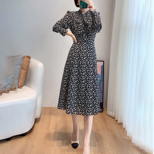 Belted Collar Floral Print Midi Dress  Elegant Fashion Size UK 8-UK14